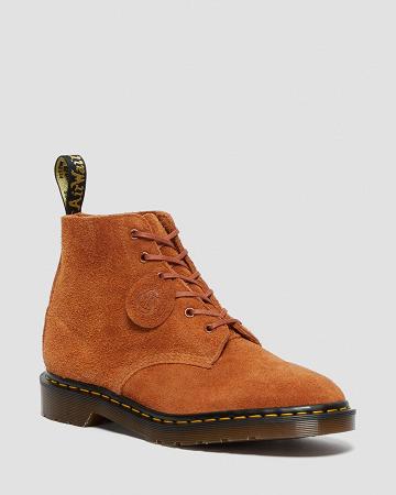 Brown Men's Dr Martens 101 Made in England Suede Ankle Boots | CA 407CTV